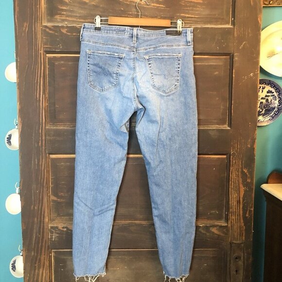 Adriano Goldschmied The Steve Ankle Slim Straight Ankle Jeans Women 31R Raw Hem - Picture 2 of 9